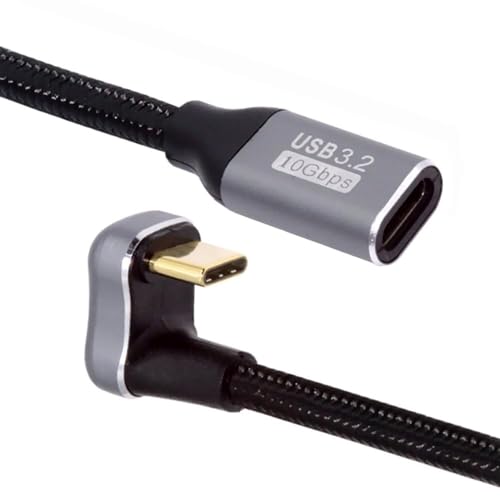 WISTAR USB C to C Cable USB 3.2 Type C 10Gbps 100W Male to Female U Shape Angled Extension Data Cable - Image 1