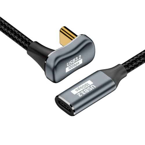 WISTAR USB C to C Cable USB 3.2 Type C 10Gbps 100W Male to Female U Shape Angled Extension Data Cable - Image 2