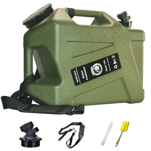 SLOYUNLU 5 Gallon Water Jug with Spigot BPA Free LeakProof Camping Water Container Portable Emergency Water Storage for Outdoor Hiking Camping Home Use Camping Essentials - Image 1