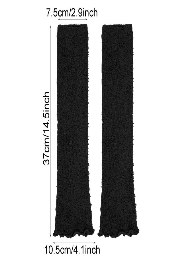 سي ان او ام جي جوارب تدفئة الكاحل للنساء من cnomg، جوارب طويلة فضفاضة بيضاء للساقين، مناسبة لفصل الشتاء، اليوغا، الباليه، الرقص، حفلات الثمانينيات (قياسي، أبيض، أسود، مقاس واحد) - Image 3