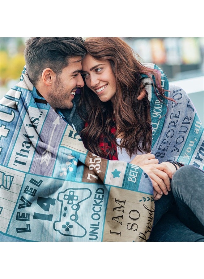 Biapian 14th Birthday Gifts for Boys, 14th Birthday Blanket for Boy 14 Year Old Boy Gift Ideas Birthday Decorations for Boy Blanket Gifts for 14 Year Old Birthday Gift for Boy Son Grandson 50"x60"  - Image 5