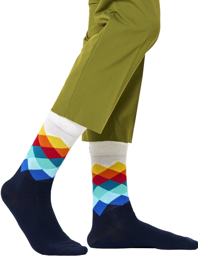 Happy Socks Faded Diamond Sock - Image 2
