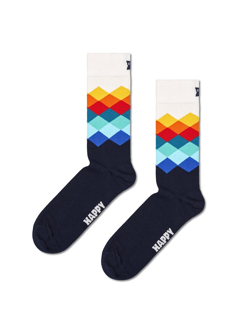 Happy Socks Faded Diamond Sock - Image 1
