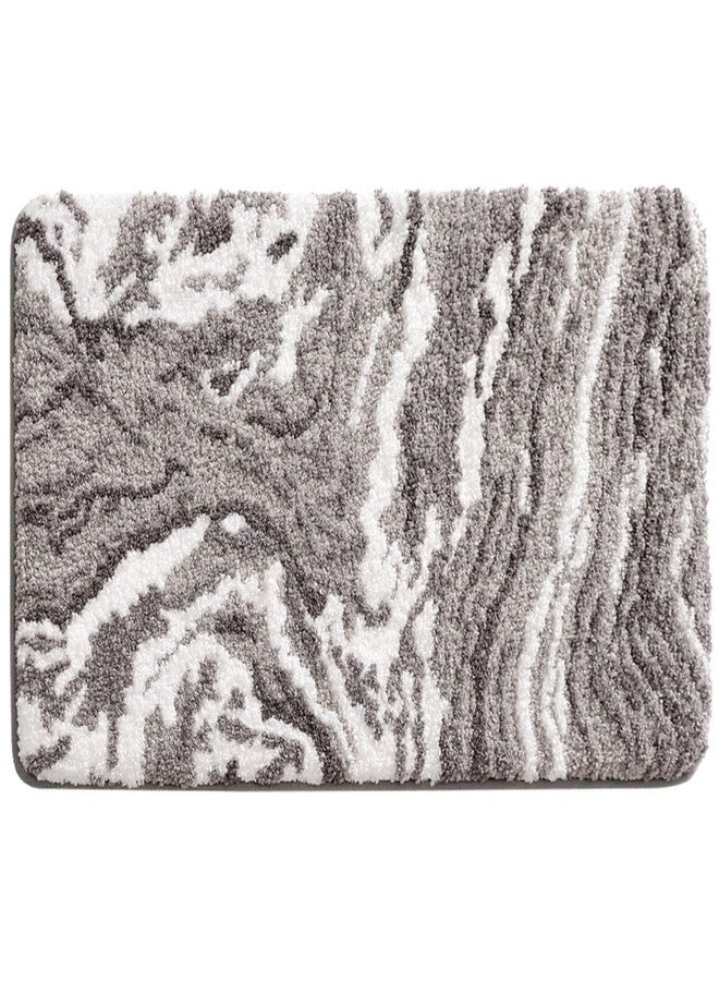 Ankah Luxurious Nordic Bathroom Rug, Extra Soft Fluffy Bath Mat, Absorbent, Non-Slip, Comfortable, Easy to Care and Fast Drying. Modern Style Marble Pattern Shower Rug, Home Decor Accessories (Gray) - Image 1