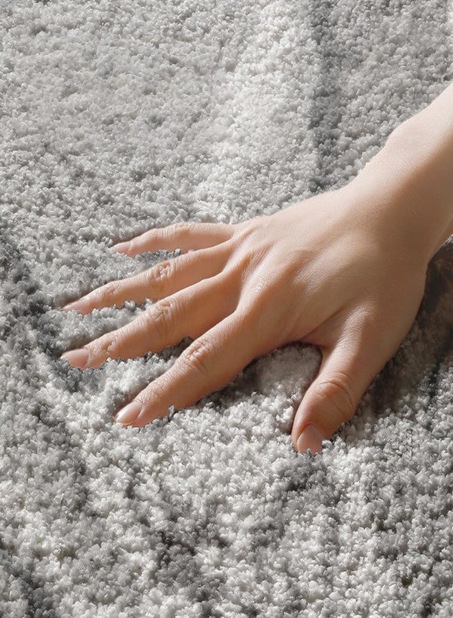 Ankah Luxurious Nordic Bathroom Rug, Extra Soft Fluffy Bath Mat, Absorbent, Non-Slip, Comfortable, Easy to Care and Fast Drying. Modern Style Marble Pattern Shower Rug, Home Decor Accessories (Gray) - Image 4