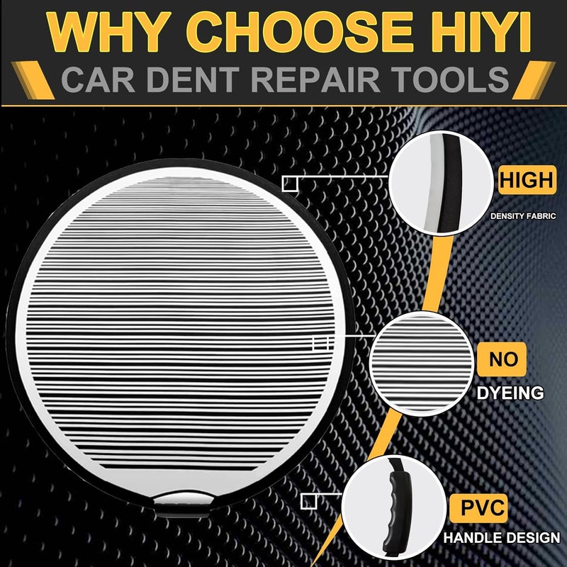 HiYi Dent Foldable Lined Dent Reflector Board Cloth Portable Flexible Reflector Led Line Board Scratch for Dent Remover Automotive PDR Dent Fix Tools Dent Panel Striped Light Board - Image 3