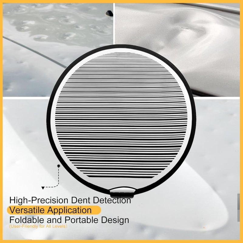 HiYi Dent Foldable Lined Dent Reflector Board Cloth Portable Flexible Reflector Led Line Board Scratch for Dent Remover Automotive PDR Dent Fix Tools Dent Panel Striped Light Board - Image 4