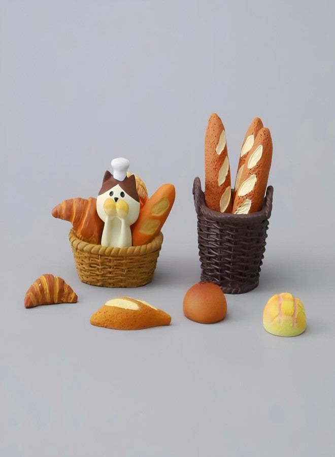 Eysinyge Miniature Cat Baker Figurines Set, 6 Piece Bakery Themed Decor, Cute Kitty Collectibles for Home Office Desk Decor, Funny Gifts for Cat Lovers or Baker - Image 3