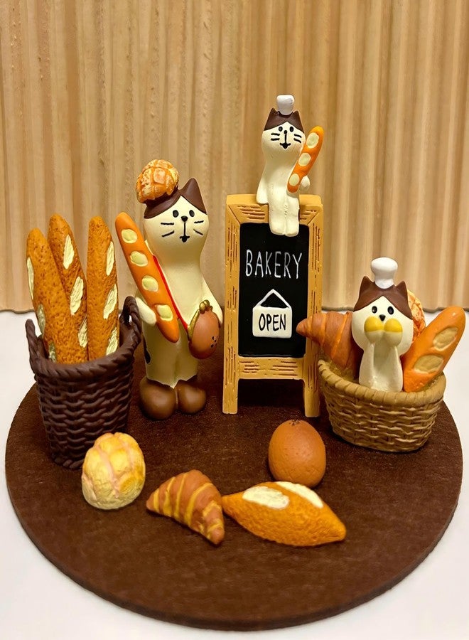 Eysinyge Miniature Cat Baker Figurines Set, 6 Piece Bakery Themed Decor, Cute Kitty Collectibles for Home Office Desk Decor, Funny Gifts for Cat Lovers or Baker - Image 4