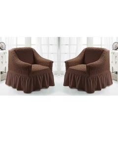 EVORY HOME A sofa cover set, an elastic sofa cover consisting of 4 pieces, two pieces of chair covers and two pieces of sofa covers. The set is suitable for all sizes of chairs and sofas.  - Image 2