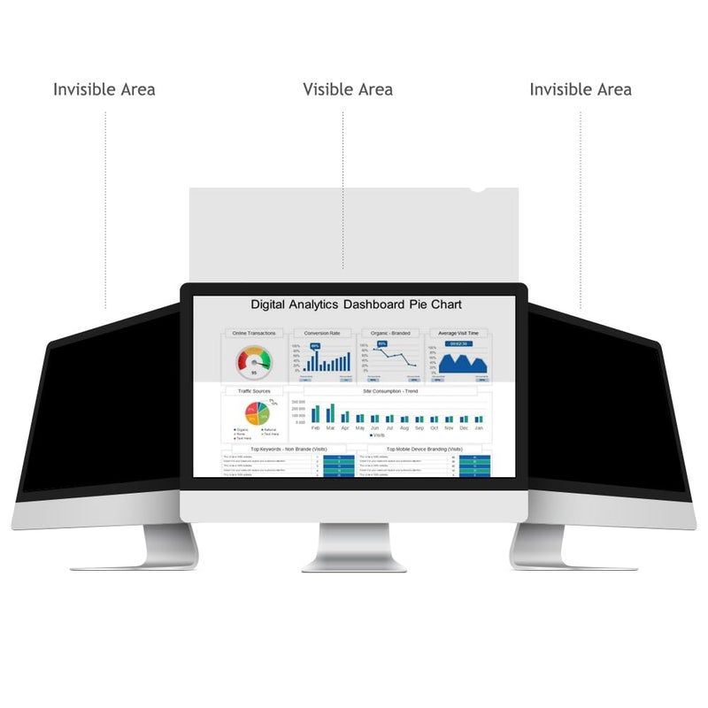 WELINC 31.5 Inch 16:9 - Computer Privacy Screen Filter for Widescreen Monitor - Anti-Glare - Anti-Scratch Protector Film - Please Measure Carefully - Image 2