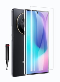 UV Liquid Glue Full Coverage Tempered Glass Screen Protector For Honor X9B - Clear