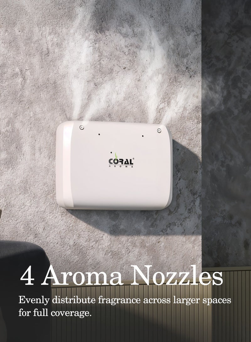 CORAL AROMA Multi Scent Ultrasonic Diffuser | Smart App Control | Dual Essential Oil Bottles | 1250 sq. ft. Coverage with 1 Year Warranty  - Image 4