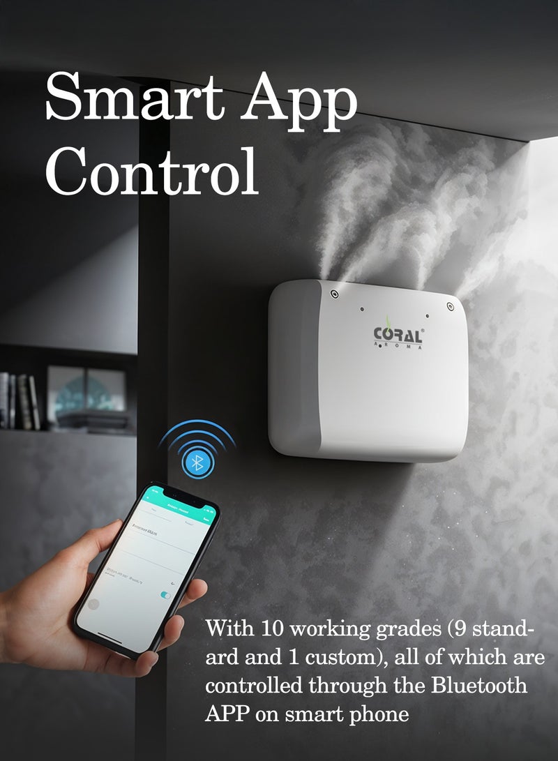 CORAL AROMA Multi Scent Ultrasonic Diffuser | Smart App Control | Dual Essential Oil Bottles | 1250 sq. ft. Coverage with 1 Year Warranty  - Image 5