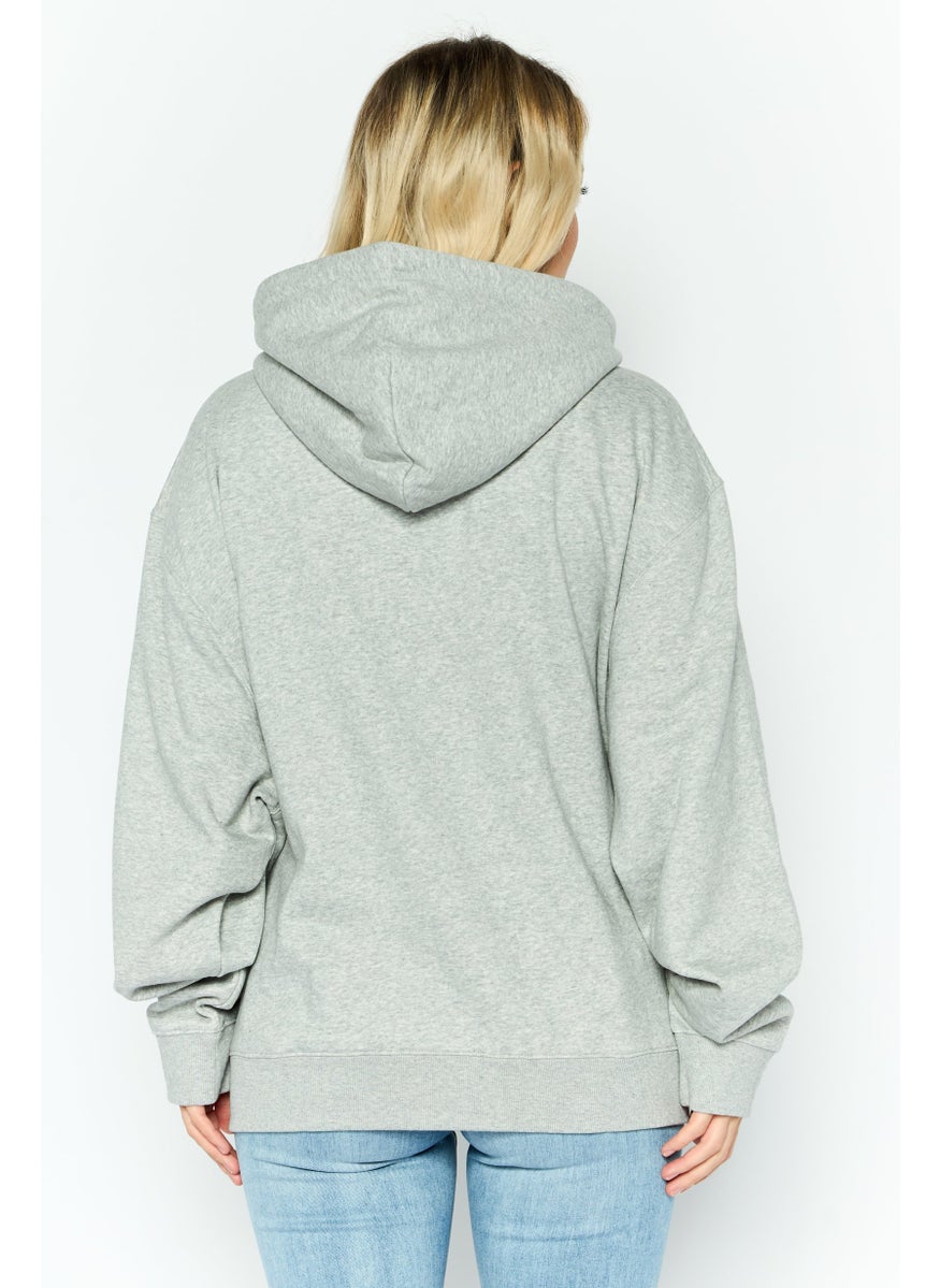 Women Hooded Heather Long Sleeves Sweatshirt, Grey - pzsku/ZBCBF120AB429D8027213Z/45/_/1737642067/0a5fb864-9013-453e-bd9d-7be5799a4657