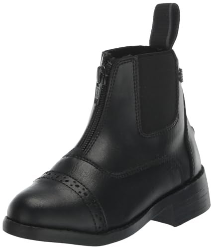 Equistar - Child's Zip Paddock Boot (All Weather) 2 Black - Image 5