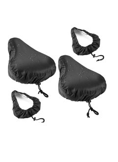 Excefore Bike Seat Cover, 2 pcs Waterproof Bicycle Cushion Saddle Cover with Drawstring, Rain Dust Protective Protector Accessories for Women Men City Road/Casual Outdoor  - Image 2