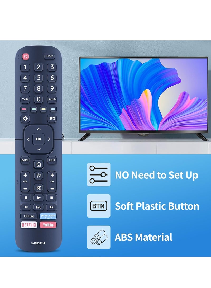 ELTRAZONE EN2BS27H Universal Remote Control for Hisense Smart 4K UHD TVs – Compatible with Models 55R5, 50R5, 58R5, 65R5, B7100, Q8600, B8000, LEDN70B7100UW & More – Easy Setup, Long Range, Responsive Buttons – No Programming Needed – Plug & Play - Image 4