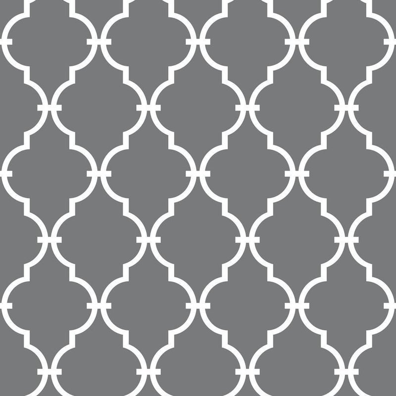 RoomMates RMK11288WP Gray Modern Trellis Peel and Stick Wallpaper