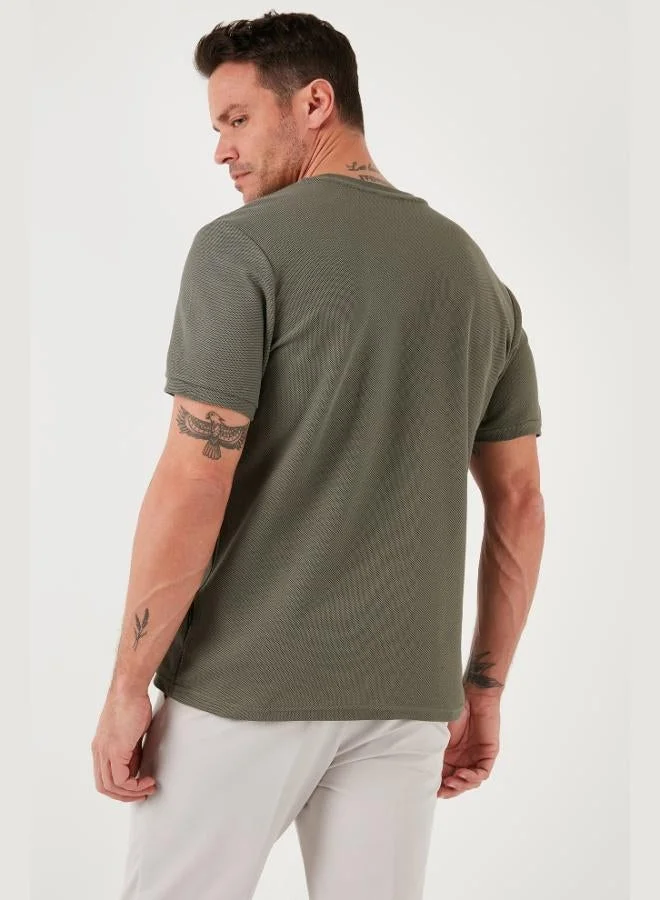 Buratti  Buratti Cotton Regular Fit Half-Zip College Collar 3-Pack T-Shirt Men's T-SHIRT 5902653S3 for Men | Best Price UAE