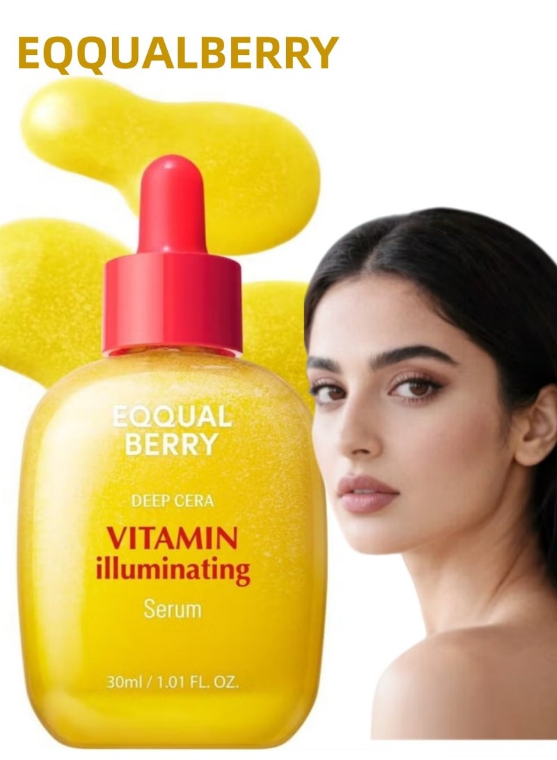 eqqualberry Vitamin C Brightening Serum | Ceramide-Hyaluronic Acid Complex for Barrier Repair & Deep Hydration (30ml/1.01oz) - Image 1