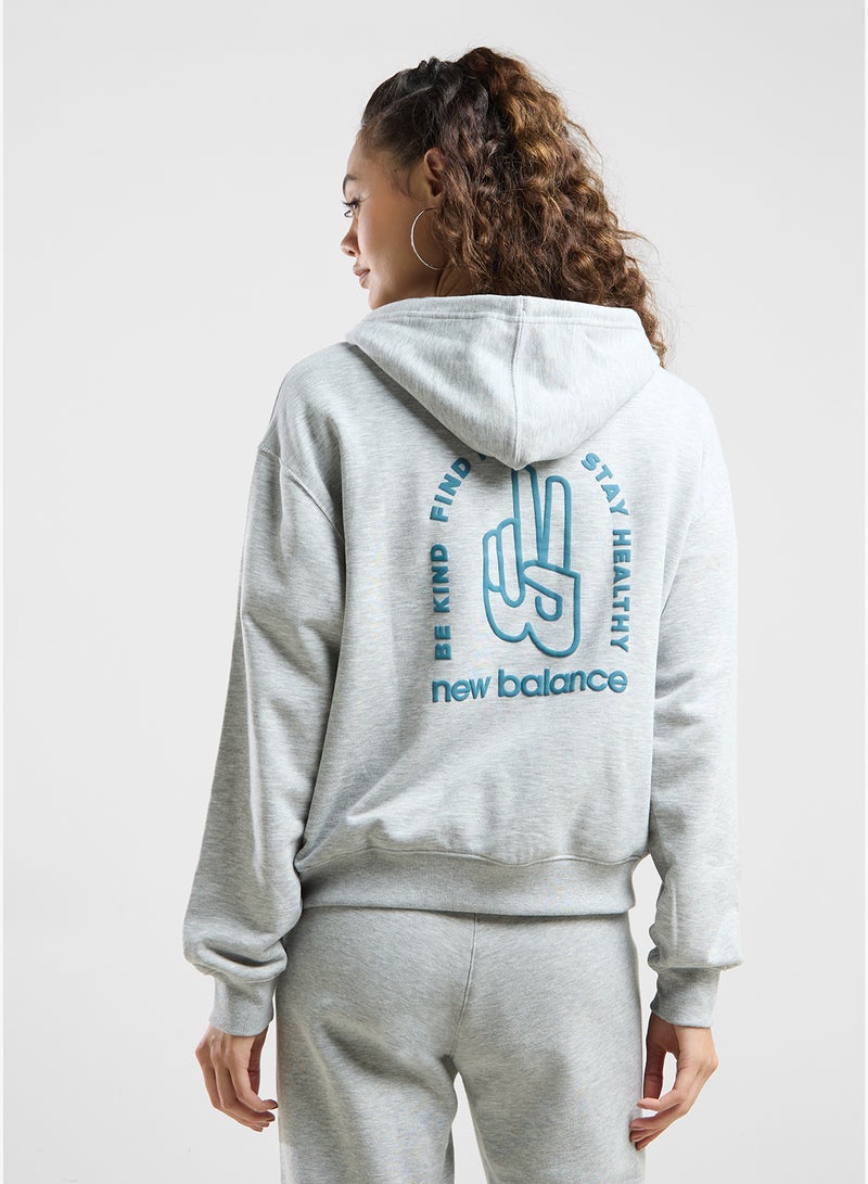 New Balance French Terry Oversized Peace Hoodie - Image 2
