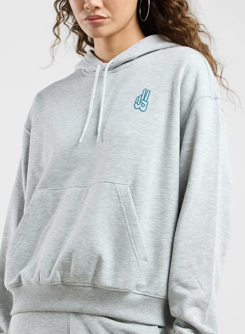 نيو بالانس French Terry Oversized Peace Hoodie