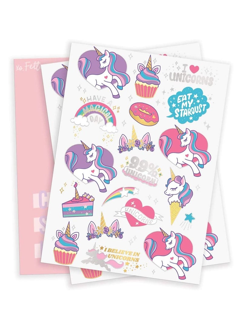NIBEMINENT Unicorn Temporary Tattoos for Kids 36 styles Boys Girl Craft Party Supplies - Image 2