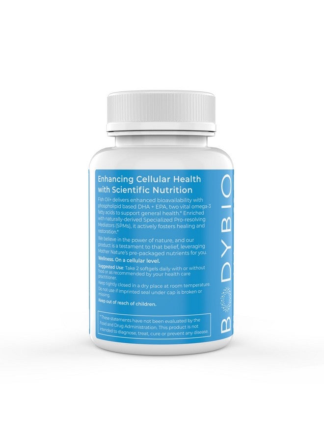 BodyBio BodyBio Fish Oil+ with Specialized Pro-resolving Mediators - Support Healthy Inflammation Response - Herring Caviar Extract for Skin Health, Joint Comfort and Brain Health - 60 Softgels  - Image 2