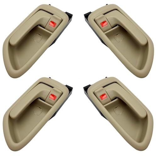 Cheriezing Beige Inside Interior Door Handle Compatible with 2000-2004 Avalon, 2004-2006 Tundra, 2001-2007 Sequoia - Front Rear Left and Right Side Set of 4 - Image 1