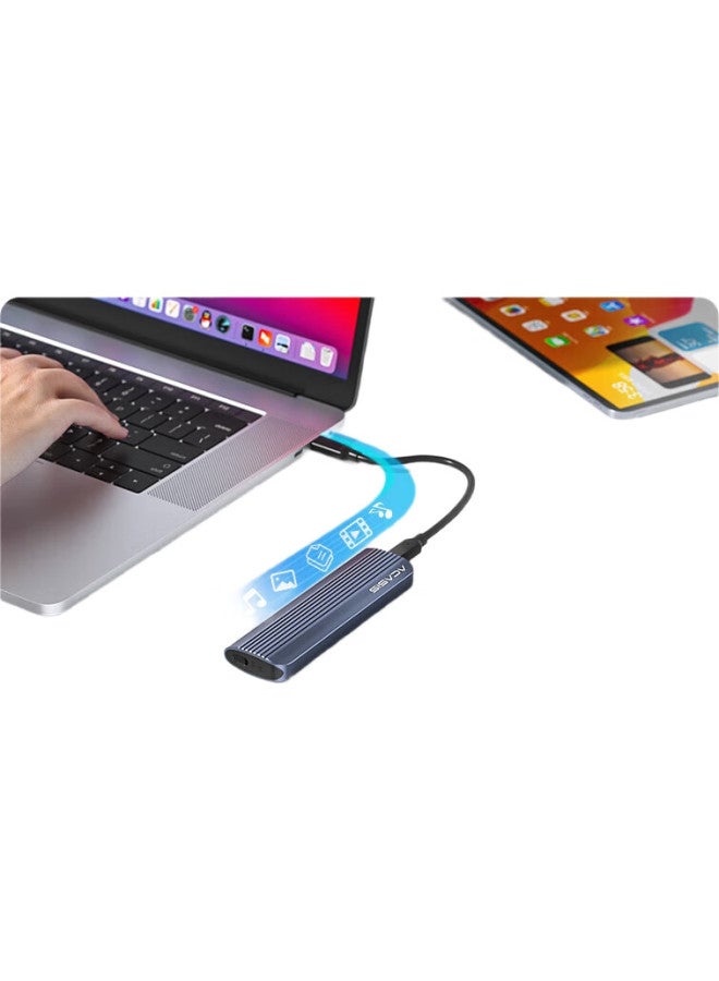 Acasis M.2 Nvme/Sata Dual-Protocol Hard Drive Enclosure, Type-C 3.1 Ssd Enclosure, Laptop Single-Protocol External Full Aluminum Case, Ec-6602 - Image 1