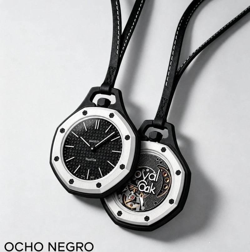 Regal Pop ocho negro Unisex Trendy Quartz Watch with Lanyard – Stylish and Lightweight Design – Black