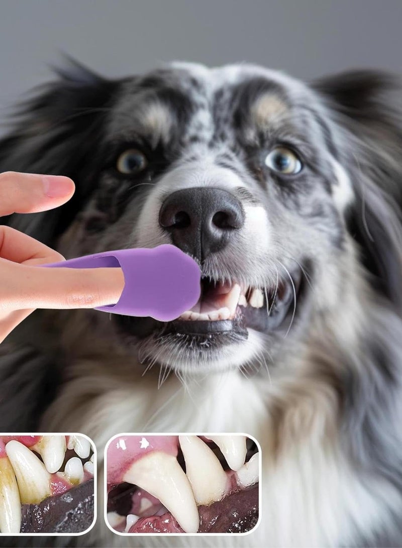 GGOOT Dog Toothbrush - Dogs Finger Toothbrushes | Pet Bath Supplies for Oral | Soft Bristles Finger Tooth Brush, Oral Care, Cats, Puppies, Pets Teeth Cleaning Products - Image 3