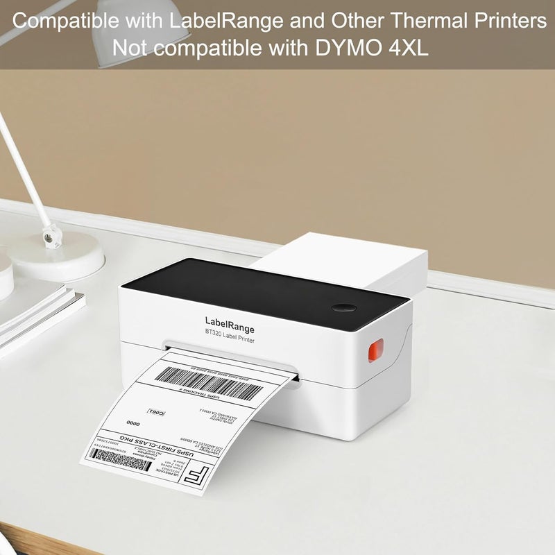 LabelRange 4''X6'' Direct Thermal Shipping Labels (1000 4x6 Fan-fold Labels) - Permanent Adhesive Postage Labels - Commercial Grade - /Rollo/Munbyn Compatible - Image 4