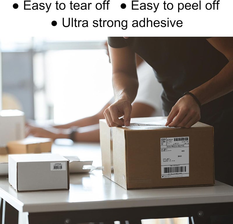 LabelRange 4''X6'' Direct Thermal Shipping Labels (1000 4x6 Fan-fold Labels) - Permanent Adhesive Postage Labels - Commercial Grade - /Rollo/Munbyn Compatible - Image 5