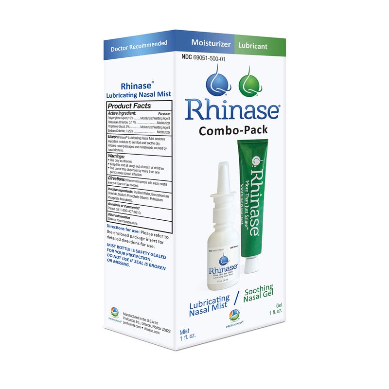 Rhinase Nasal Care Combo Pack - Nasal Gel (1 oz) & Saline Spray (1 oz) for Dryness, Allergy Relief & Nosebleed Prevention, Aloe-Free & pH Balanced - Image 5