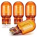 Kittmip 4 Pack 7444NA LED Bulbs 7444NA Long Life Miniature Bulbs Amber T20 12v 215w Automotive Lighting Reverse Lights Strobe Brake Backup Tail Turn Signal Replacement Interior Lighting Side Lights - Image 2