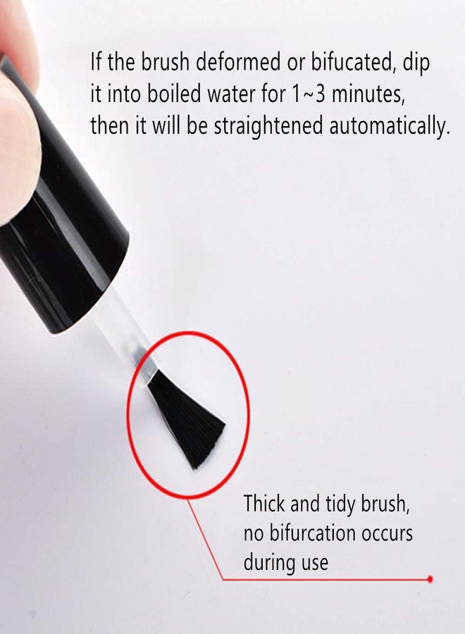 BENECREAT 24-Pack 5ml Mini Empty Nail Polish Bottles - Clear Glass Nail Varnish Bottles with Brush Cap & 5pcs Funnels - Refillable Travel-Size Containers for DIY Polish, Glitter, Art Paint - Image 4