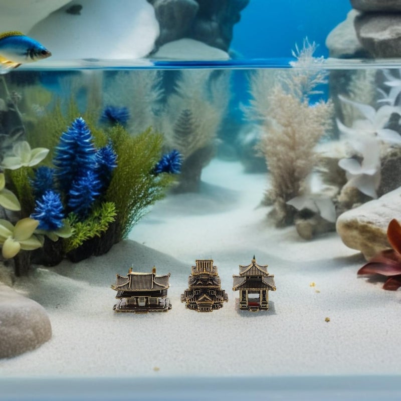 Amosfun 3pcs Pagoda Sculpture Vintage Miniature Lanterns for Zen Garden Indoor Decor and Micro Landscape Enhancements and Versatile Ornament for Aquariums and Bookshelves - Image 5