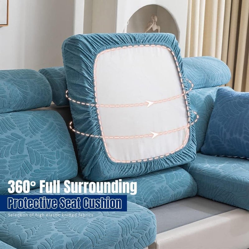 ويوبلز غطاء أريكة عالمي جديد مقاوم للتآكل لعام 2022، غطاء أريكة مرن ناعم غير قابل للانزلاق من الإسباندكس، غطاء أريكة لحماية الأثاث، غطاء وسادة أريكة مرن، غطاء أريكة مقاوم للماء وجيد التهوية (رمادي، غطاء مقعد قابل للطي) - Image 3
