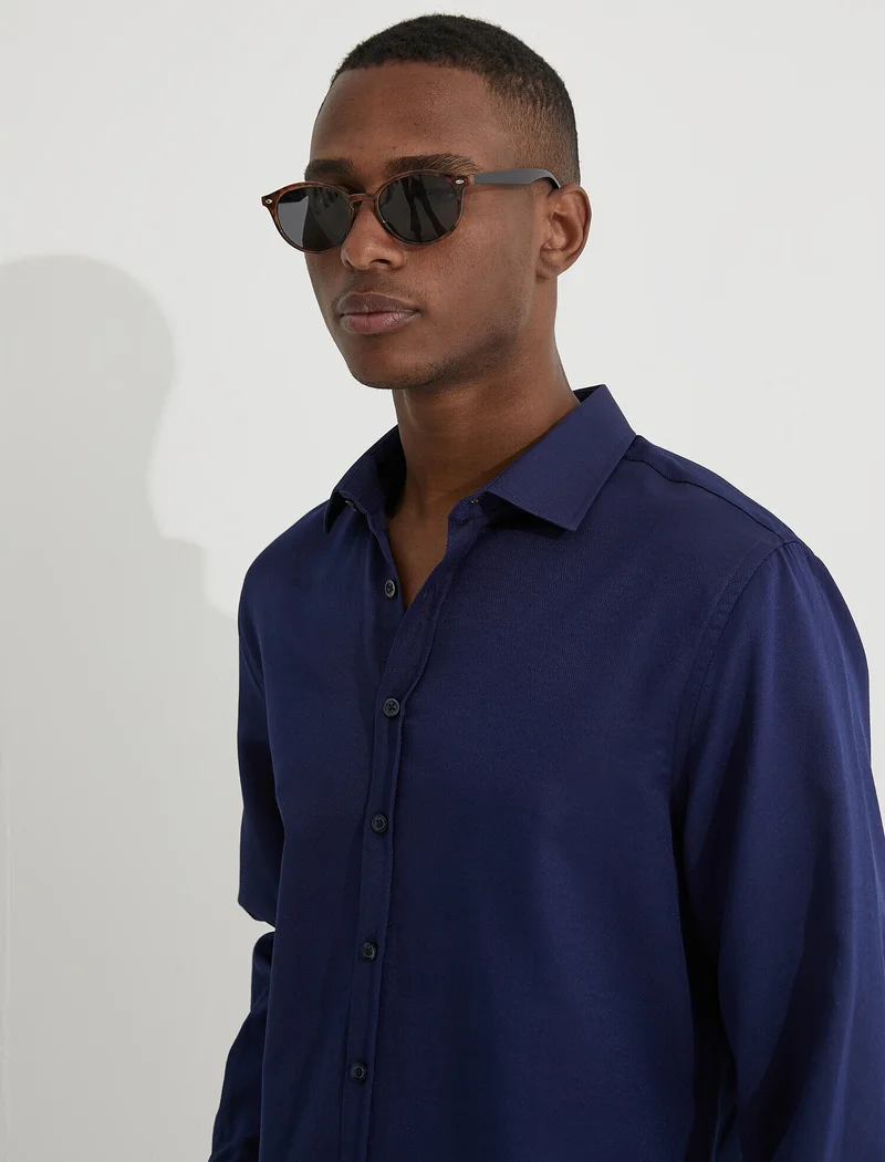 KOTON Slim Fit Basic Shirt