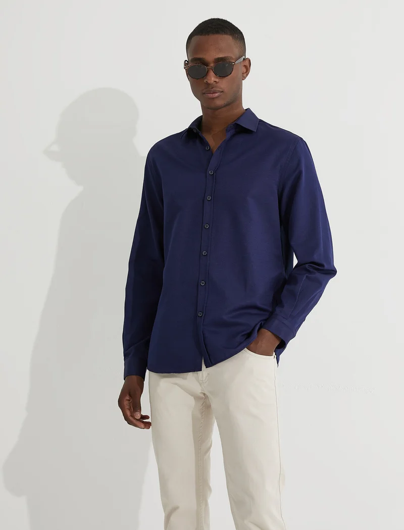 KOTON Slim Fit Basic Shirt