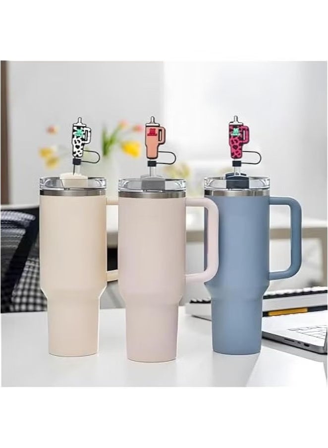 OMEVE 6Pcs Straw Cover Cap for Stanley CupSilic Straw Topper Compatible with Stanley 30 & 40 Oz Tumbler Drinking Straw Tip Covers Cu Accessories Protectors Plugs  - Image 5