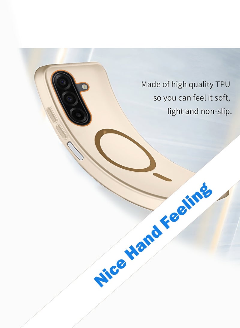 دبليو تيك غطاء حماية أنيق بحواف مرتفعة لكاميرا سامسونج جالاكسي A17 5G 2025 هجين شفاف مع شحن مغناطيسي ميغسيف (MCMPMN) - بني - Image 3