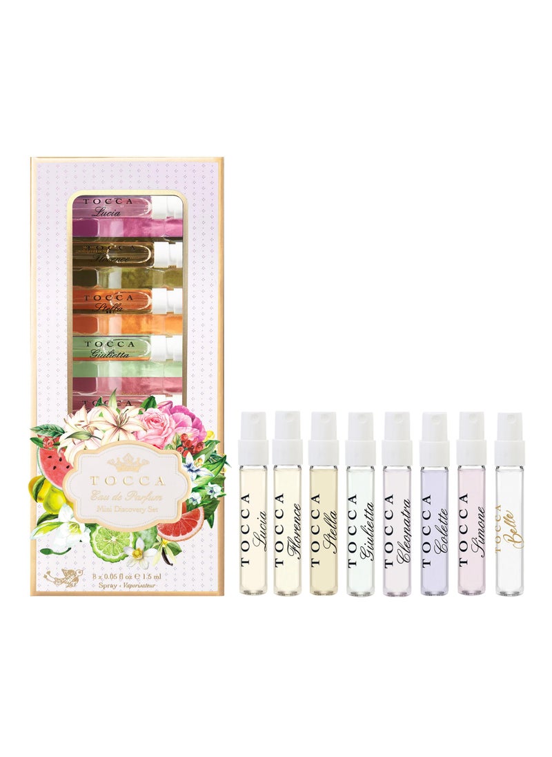 Tocca - Tocca Women's Perfume Mini Discovery Sampler Set of 8, 1.5ml Each - Includes Cleopatra, Stella, Florence, Giulietta, Colette, Simone, Belle & Lucia - Image 1