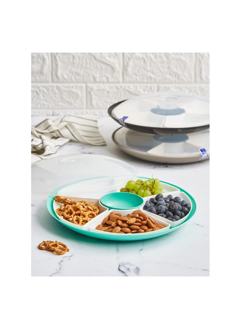 MEDSTAR Moro nuts dish divided into 8 pieces with lid, Medstar Cocoa FFAANO08937 - Image 3