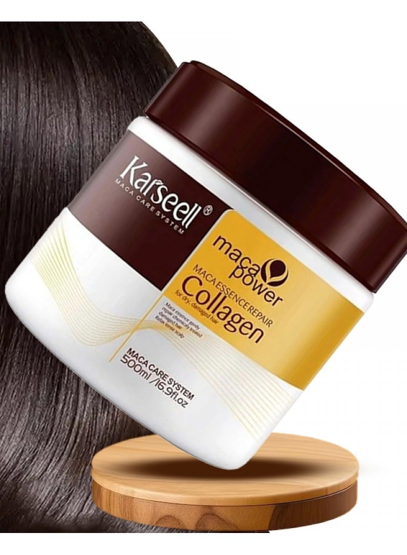 Karseell Collagen Hair Treatment Deep Repair Conditioning Argan Oil Collagen Hair Mask Essence for Dry Damaged Hair All Hair
