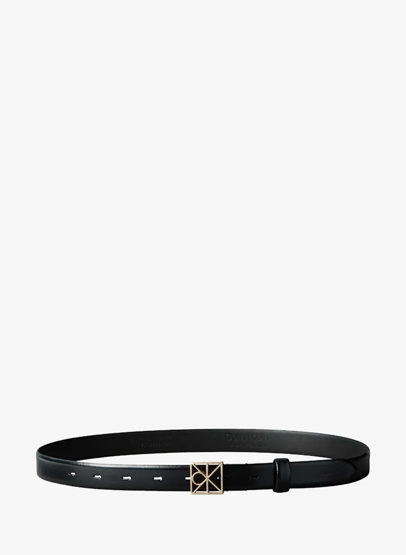 Calvin Klein CK Monogram Buckle Leather Belt