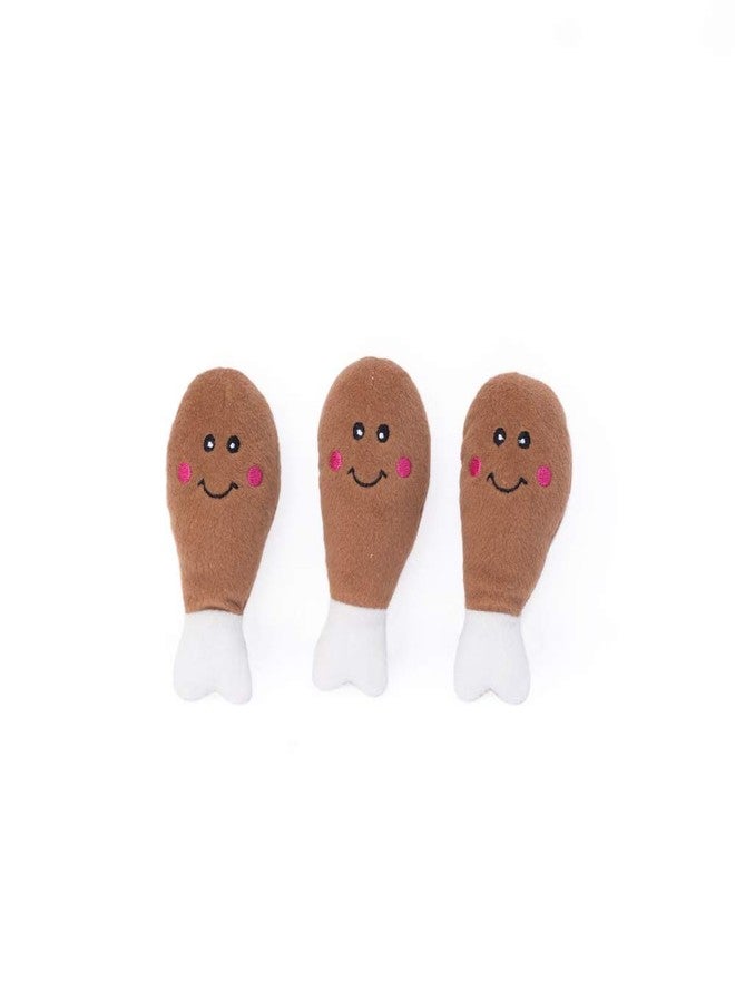 ZippyPaws ZP897 Miniz 3 Pack Drumsticks Squeak Toy - Image 1