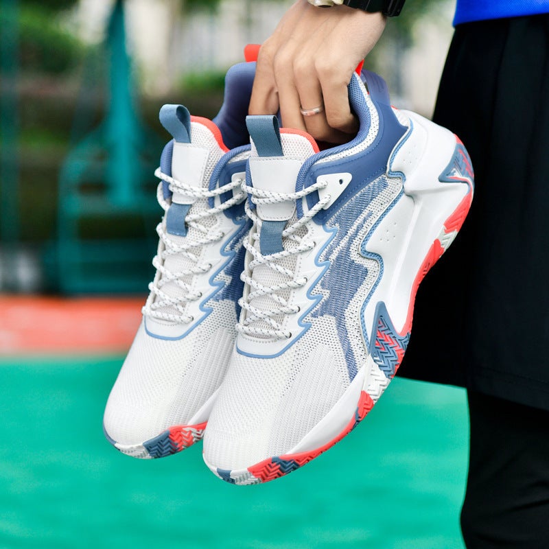 New Practical Sports Large Size Basketball Shoes For Boys Mid-Top Cement Floor Wear-Resistant And Sound-On Student Sports Shoes - Image 2